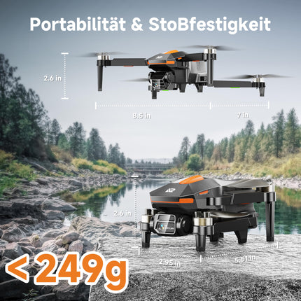 PLEGBLE drons ar kameru bērniem un pieaugušajiem, bezkontaktu motora mini drons FPV RC kvadrokopters ar WiFi 1080P, augstuma noturēšana, 3D apgriešana, bezgalvas režīms, rotaļlietas un dāvanas zēniem iesācējiem