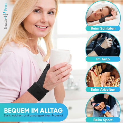 Health Press® īkšķa ortoze – elpojoša īkšķa šina – universāla īkšķa aizsardzība labajai/kreisajai pusei – īkšķa ortoze īkšķa apakšstilba locītavai – īkšķa atbalsts – medicīniski sertificēta īkšķa ortoze