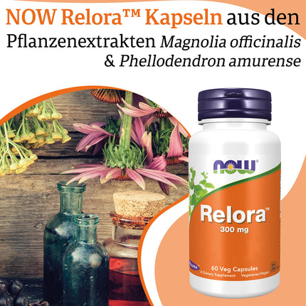 Now Foods, Relora, 300 mg, 60 vegānas kapsulas, laboratoriski pārbaudītas, bez glutēna, bez sojas, veģetārs