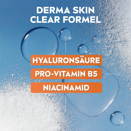 NIVEA Derma Skin Clear Rebalance &amp; Clear Serum, sejas kopšana redzami uzlabotai sejas ādai, mitrinošs hialuronskābes serums ar niacinamīdu (30 ml)