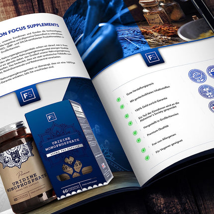FS Uridīna monofosfāts | 60 uridīna kapsulas - augsta uridīna monofosfāta deva - 300 mg uridīna vienā porcijā | Bez ĢMO, glutēna un alergēniem | Ražots Lielbritānijā