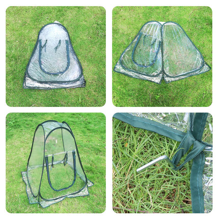 Tesmotor tomātu siltumnīca tomātiem, dārzeņiem, augiem, maza siltumnīcas ziemošanas telts aukstajam rāmim, dārzeņiem, ziediem 70x70x80CM