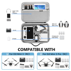 STARTRC Mini 3 Pro pārnēsāšanas soma, pārnēsājama ceļojumu soma DJI Mini 3 drona piederumiem (Mini 3 Pro RC)