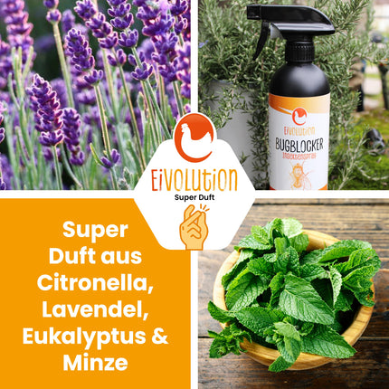 Eivolution Bug Blocker - dabīgs kukaiņu atbaidītājs (500ml) - pret odiem, mušiņām, ērcēm un zāles ērcītēm