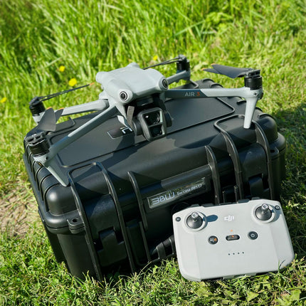 B&amp;W āra pārnēsāšanas soma DJI Air 3, Air 3S un Fly More Combo droniem - Type 3000 Yellow - Ūdensizturīga saskaņā ar IP67 sertifikātu, putekļu necaurlaidīga, triecienizturīga un neiznīcināma