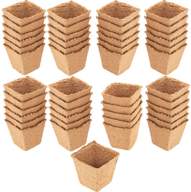 Meister audzēšanas podi 8 x 8 cm - Praktisks 48 podu komplekts - 100% bez kūdras, izgatavoti no PEFC sertificētas celulozes - Bioloģiski noārdāms / Puķupods / Sēklu pods / Augu pavairošana / 9968280