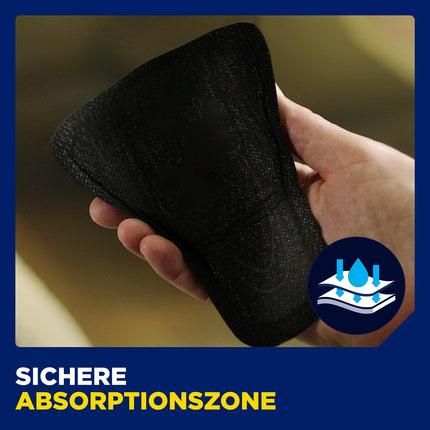 TENA MEN Protective Shield Extra Light - 112 ieliktņi mēneša iepakojumā (8 x 14), individuāli iesaiņoti - īpaši plāni higiēniskie ieliktņi vīriešiem ar ļoti nelielu urīna izdalīšanos - melni