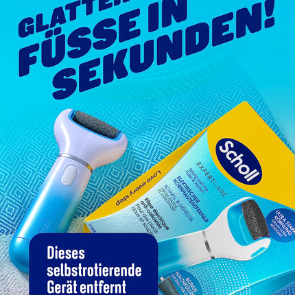 Scholl Expert Care, tulznu noņemšana zīdaini mīkstām pēdām, elektrisks tulznu noņemšanas līdzeklis ātrai un vienkāršai lietošanai (ar jūras minerālu rullīti precīziem rezultātiem, 1 ierīce, ieskaitot rullīti) 1 gab.