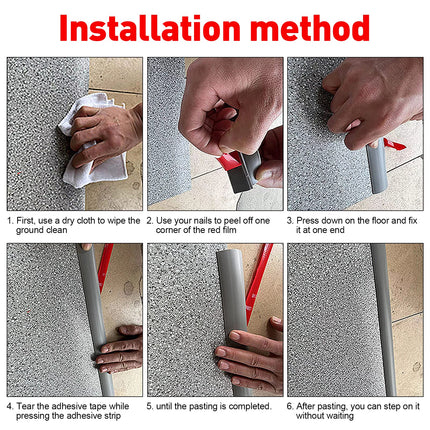 Sliekšņa rampa ratiņkrēsliem, durvju sliekšņa rampa pašlīmējoša, durvju slieksnis, sliekšņa pārejas sliede, apmales rampa vannas istabām, durvju ailēm, durvīm (1,5 cm / pelēka 3 m)