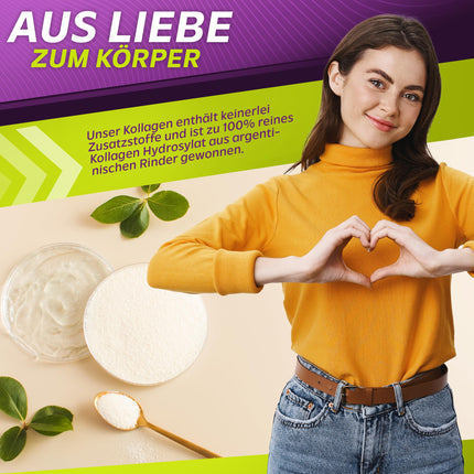 Vita2You kolagēna pulveris 1kg - bioaktīvs kolagēns - 100% Solugel® - no zāli barotām saimniecībām - 1. un 3. tipa peptīdu hidrolizāts - olbaltumvielas - 1000g - augstākā kvalitāte