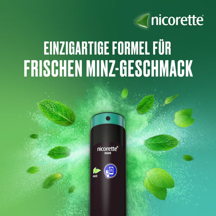 NICORETTE aerosols ar piparmētru garšu – atmest smēķēšanu ar nikotīna aerosolu – 1 izsmidzināšanas reize aizstāj līdz pat 150 cigaretēm – smēķēšanas atmešanai 2 gab.