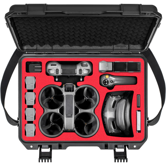 STARTRC Avata 2 soma, ūdensnecaurlaidīga pārnēsāšanas soma DJI Avata 2 Fly More Combo droniem, kas paredzētas DJI Goggles 3/RC Motion 3/FPV tālvadības pultij 3, akumulatora uzlādes centrmezgls, FPV dronu piederumi