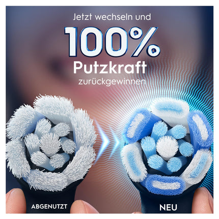 Oral-B iO Ultimate Cleaning elektriskās zobu birstes uzgaļi, 8 gab. iepakojumā, izcila zobu tīrīšana, oriģinālais zobu birstes uzgalis Oral-B zobu birstēm, pastkastītei drošs iepakojums, melns