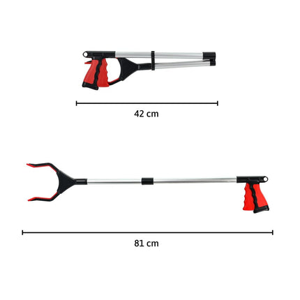 Blosta Grabber sarkans salokāms 81/42 cm greifers senioriem, atkritumu greifers (atkritumu knaibles, atkritumu greifers, atkritumu savācējs, atkritumu greifers)
