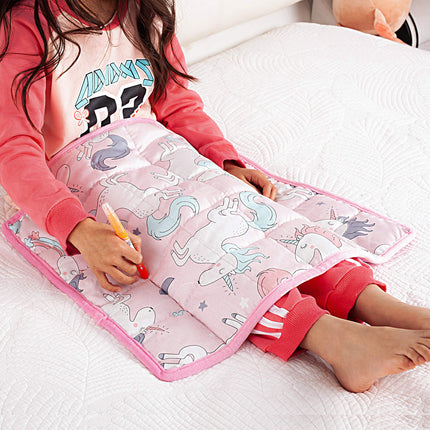 Sleepymoon svērtais klēpja paliktnis trauksmes un relaksācijas mazināšanai (rozā, 46 * 54 cm - 1,4 kg)