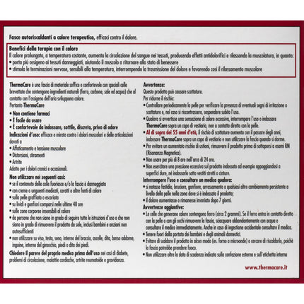 ThermaCare Daudzpusīgas, pašsildošas siltuma lentes lokalizētām sāpēm, 8 stundas nepārtrauktas siltuma, 6 vienreizējās lietošanas lentes, sarkanas