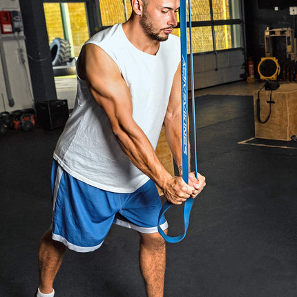 ActiveVikings® pievilkšanās fitnesa lentes | Lieliski piemērots muskuļu veidošanai un Freeletics Calisthenics | Fitnesa pievilkšanās lentes, pretestības lentes (C - zila: vidēja (vidēja pretestība))