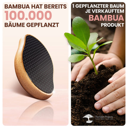 BAMBUA pēdu sacietējumu noņēmējs - [100% pret sacietējumu efekts] pēdu sacietējumu noņēmējs - pēdu kopšanai skaistām pēdām - efektīvs nano stikls - profesionāls pedikīrs - augstākās kvalitātes sacietējumu vīle (melna)