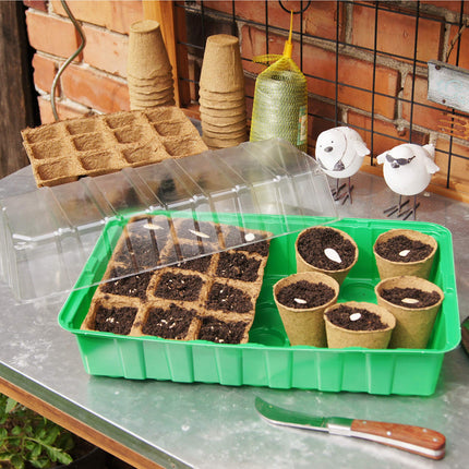 Meister audzēšanas podi 8 x 8 cm - Praktisks 48 podu komplekts - 100% bez kūdras, izgatavoti no PEFC sertificētas celulozes - Bioloģiski noārdāms / Puķupods / Sēklu pods / Augu pavairošana / 9968280