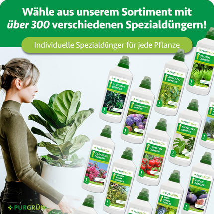 Purgrün® kaņepju mēslojuma komplekts 2 x 1 litrs – Ātras iedarbības minerālu formula – Pilna spektra barības vielas augšanai un ziedēšanai – Šķidrs mēslojums lietošanai iekštelpās un ārā – Automātiski ziedošām, sativu un indica šķirnēm