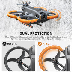 STARTRC 3-IN-1 aksesuāri DJI Avatar 2, propellera aizsargs + aste + nolaišanās pēdas, pagarināts nolaišanās mehānisms DJI Avatar 2 fly more combo aizsargam (bez drona)