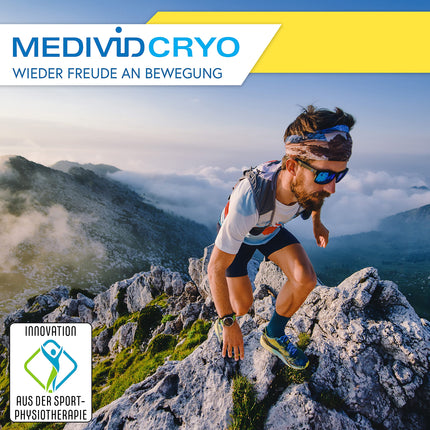 MEDIVID CRYO terapijas komplekts - Dzesējoši pārsēji ceļgalam, Ahilleja cīpslai, elkonim, potītei, ikram, plaukstas locītavai - Efektīvi atdzesē sāpes, iekaisumu un pietūkumu - Ilgstoša iedarbība + ērti - Ar testa pārsēju