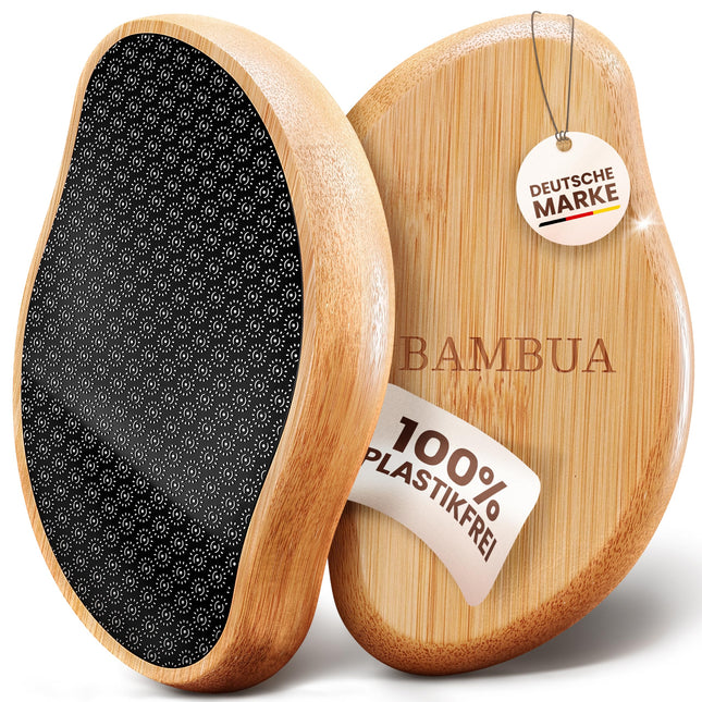 BAMBUA pēdu sacietējumu noņēmējs - [100% pret sacietējumu efekts] pēdu sacietējumu noņēmējs - pēdu kopšanai skaistām pēdām - efektīvs nano stikls - profesionāls pedikīrs - augstākās kvalitātes sacietējumu vīle (melna)