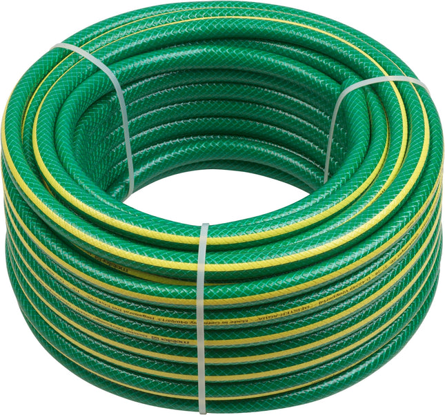 Meister šļūtene, krusteniski austa, 12,7 mm (1/2 collas) - 40 m gara - elastīga - nodilumizturīga - triecienizturīga / dārza šļūtene no pirmklasīgas PVC / ūdens šļūtene / auduma šļūtene, UV izturīga lietošanai ārpus telpām / 9930270