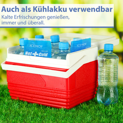 ICEHOF Kühlpads (3x) mit Vlies-Hülle - Inkl. Klettband - Kuschelweich, lange Kühldauer, Kühlpack Gel Kühlakku Kühlgel Kühlkompresse Kühlkissen Kühlkompressen Kühlbeutel Eisbeutel Kältekompresse Blau