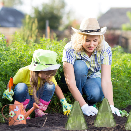 Relaxdays augu cepuru komplekts (24 gab.), stādīšanas palīglīdzeklis, augu aizsardzība pret salu, gliemežiem un putniem, PVC, augu pārsegs, zaļš 10026432