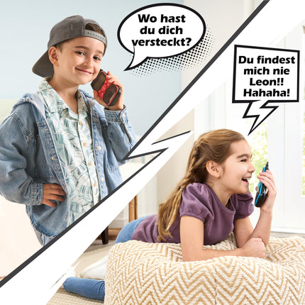 VTech KidiTalkie Explorer – divas 8-in-1 rācijas ar iebūvētu lukturīti un jautriem efektiem – bērniem vecumā no 4 līdz 12 gadiem