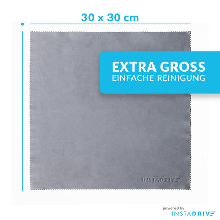 INSTADRIVE XXL 6 briļļu tīrīšanas lupatiņas 30x30cm – Mikrošķiedras briļļu tīrīšanas lupatiņas profesionālai briļļu tīrīšanai (briļļu tīrīšanas lupatiņas)