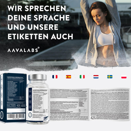 Premium Cultures Complex Intestinal Flora 120 miljardi CFU, 30 zarnu baktēriju probiotiku celmi: Lactobacillus Gasseri, Lactobacillus Reuteri, Lactobacillus Rhamnosus + cinks - 90 tabletes