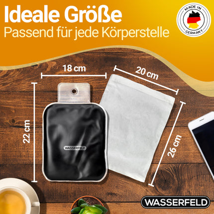 WASSERFELD® Moor spilvens mikroviļņu krāsnij - Augstas kvalitātes mikroviļņu krāsns sildīšanas paliktnis ar pārvalku - Terapeitiskais purva spilvens kaklam, pleciem, mugurai un vēderam - Purva sildīšanas paliktnis pret sasprindzinājumu