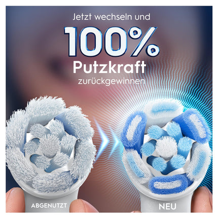 Oral-B iO Ultimate Cleaning elektriskās zobu birstes uzgaļi, 8 gab. iepakojumā, izcila zobu tīrīšana, oriģinālais zobu birstes uzgalis Oral-B zobu birstēm, pastkastītei drošs iepakojums, balts