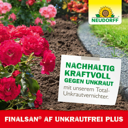 Neudorff Finalsan AF UnkrautFrei Plus – spēcīgs, ātras iedarbības nezāļu iznīcinātājs, kas iedarbojas tieši līdz saknēm. Gatavs lietošanai 25 m², 750 ml
