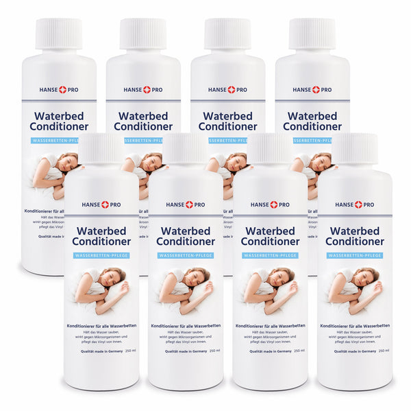 Hanse Pro ūdensgultas kondicionieris (8 x 250 ml) I Piemērots visām ūdensgultām I Kondicionieris I Waterbed Care I Ūdensgultas piederumi