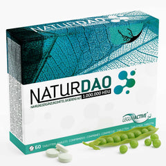 NATURDAO® 60 DAO tabletes 3 000 000 HDU dienā — ideāla deva ar 1 000 000 HDU uz tableti (1 līdz 3 tabletes dienā) — 100 % vegāns DAO — DAO enzīms