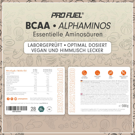 BCAA pulveris 300g LEDUS TĒJA AR PERSIKU MĒRCI - Alphaminos BCAA 2:1:1 dzēriens ar 8000 mg BCAA - neticami garda garša, neaizvietojamās aminoskābes (EAA) leicīns, izoleicīns un valīns - 100% vegāns un laboratorijā pārbaudīts