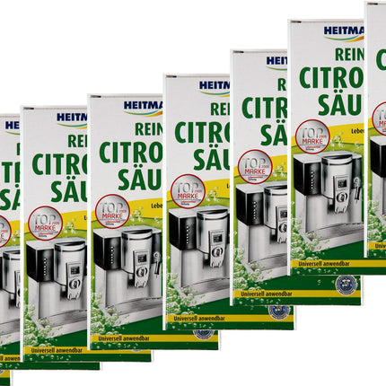 Tīra citronskābes pulveris no Heitmann, 8 iepakojumi pa 375 g katrā