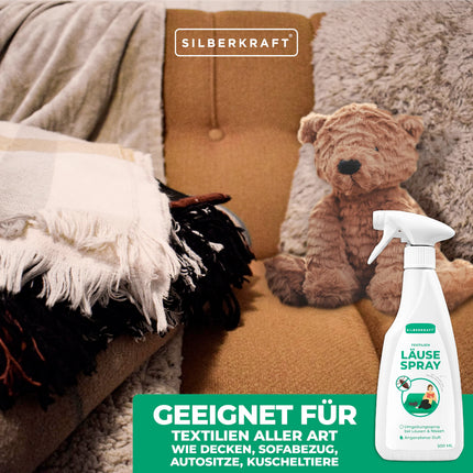 Silberkraft utu aerosols tekstilizstrādājumiem, vides aerosols, Lice-Ex aerosols videi, līdzeklis pret gnīdām, ar citrona aromātu (500 ml)