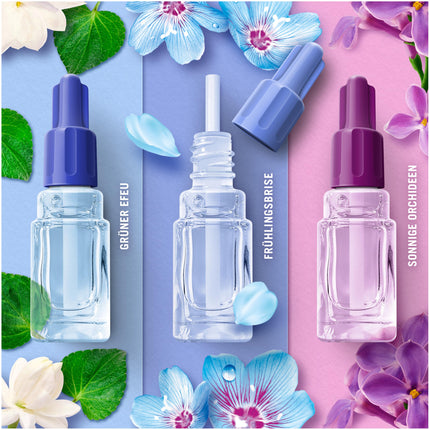 Febreze programmējamais gaisa atsvaidzinātājs 3Volution spraudkontakta sākuma komplekts + uzpildes pudeles 80 ml April Fresh, 3 mainīgi aromāti cīņai ar nepatīkamām smakām