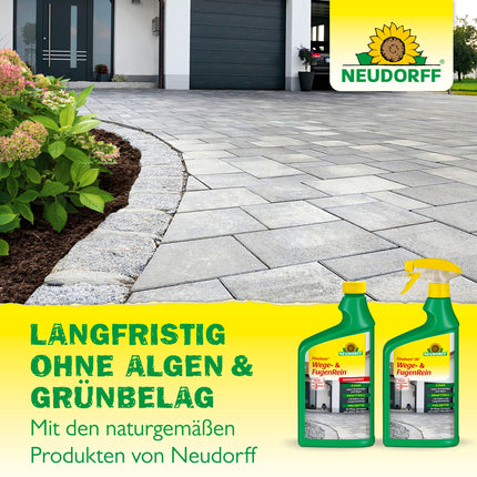 Neudorff Finalsan AF UnkrautFrei Plus – spēcīgs, ātras iedarbības nezāļu iznīcinātājs, kas iedarbojas tieši līdz saknēm. Gatavs lietošanai 25 m², 750 ml