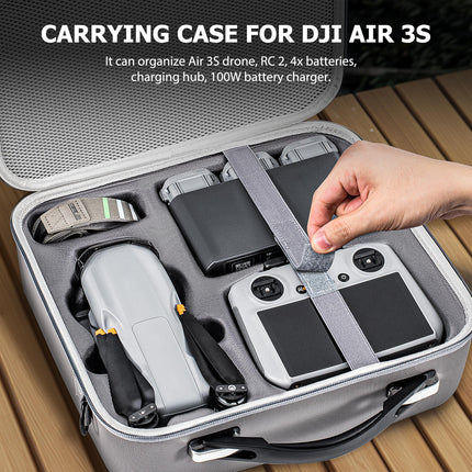 STARTRC Air 3S pārnēsāšanas soma, pārnēsājama ceļojumu soma, pārnēsāšanas soma DJI Air 3S Fly More Combo, RC2/RC/RC-N3/N2 kontroliera uzglabāšanas vieta DJI Air 3S piederumiem, akumulatora uzlādes centrmezgls