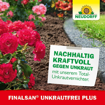 Neudorff Finalsan UnkrautFrei Plus koncentrāts — spēcīgs nezāļu iznīcinātājs, kas iedarbojas tieši līdz augu saknēm. Ātras darbības nezāļu tīrītājs 1x 2 litri, zaļš