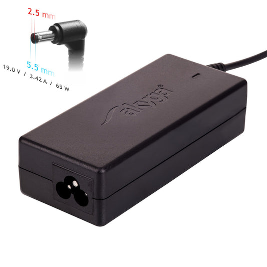 Zuru Sparkle Girlz Akyga ak-nd-01 power adapter for acer, asus, benq, dell, fujitsu-siemens, hp, ibm, lenovo, toshiba laptops (19v; 3.42a; 65W; 5.5mm x 2.5mm)