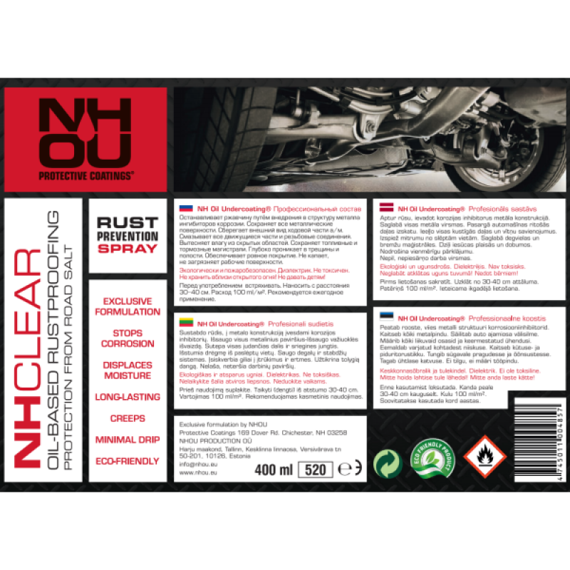 NHOU® Clear Oil Undercoating