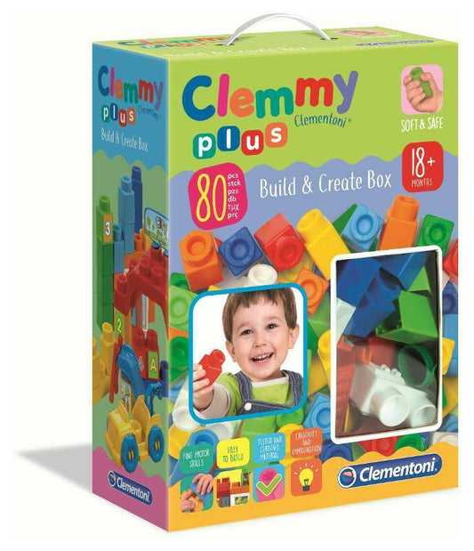 Clementoni Clemmy Plus Baby Build &amp; Create Box, Boy 17257