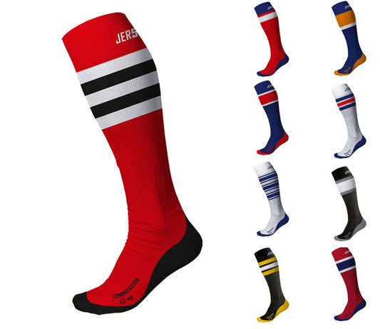 Hockey long socks Skate Socks Jersey53 NHL Compression (various NHL teams 35-38 sizes.